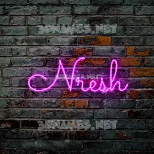 nresh in Pink Neon style - 3D name wallpaper nresh in Pink Neon style - 3D name wallpaper
