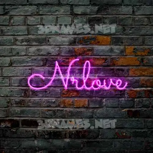 nrlove in Pink Neon style - 3D name wallpaper nrlove in Pink Neon style - 3D name wallpaper