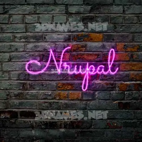 nrupal in Pink Neon style - 3D name wallpaper