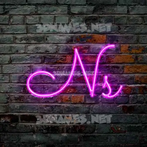 ns in Pink Neon style - 3D name wallpaper ns in Pink Neon style - 3D name wallpaper