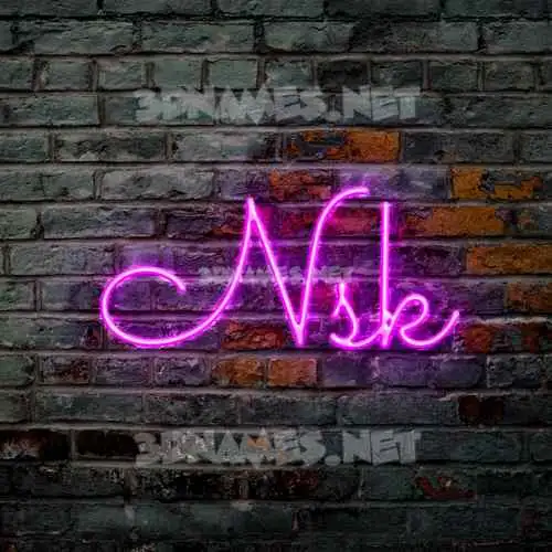 nsk in Pink Neon style - 3D name wallpaper nsk in Pink Neon style - 3D name wallpaper