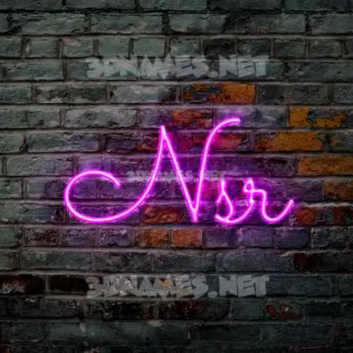nsr in Pink Neon style - 3D name wallpaper nsr in Pink Neon style - 3D name wallpaper