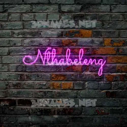 nthabeleng in Pink Neon style - 3D name wallpaper
