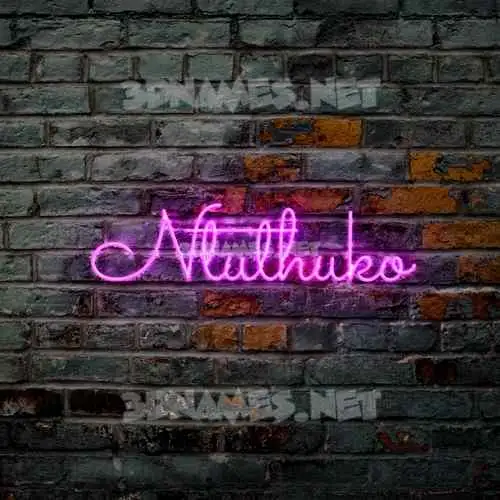 ntuthuko in Pink Neon style - 3D name wallpaper