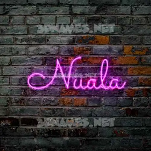 nuala in Pink Neon style - 3D name wallpaper