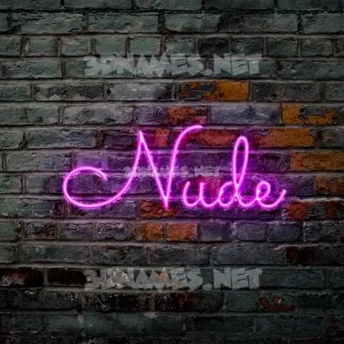 nude in Pink Neon style - 3D name wallpaper nude in Pink Neon style - 3D name wallpaper