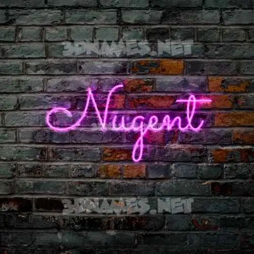 nugent in Pink Neon style - 3D name wallpaper