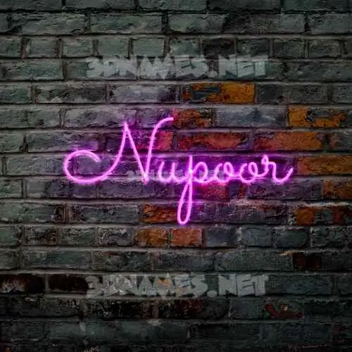 nupoor in Pink Neon style - 3D name wallpaper