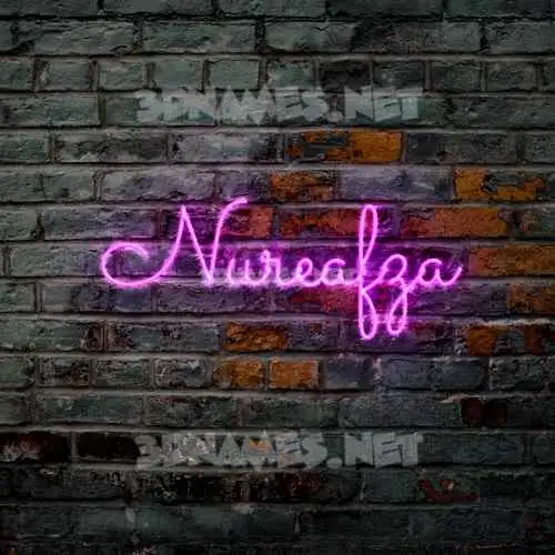 nureafza in Pink Neon style - 3D name wallpaper nureafza in Pink Neon style - 3D name wallpaper
