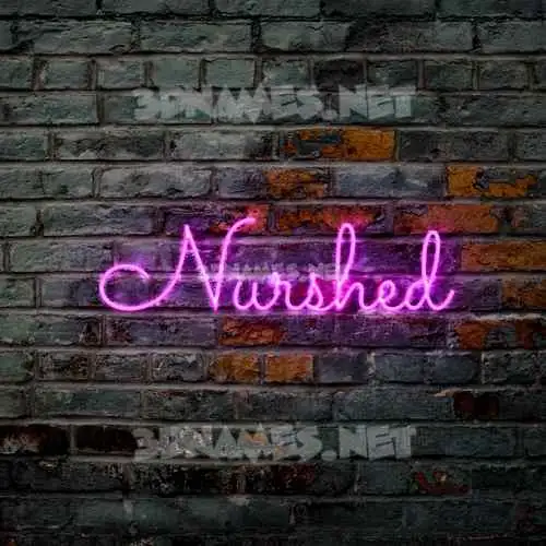 nurshed in Pink Neon style - 3D name wallpaper nurshed in Pink Neon style - 3D name wallpaper