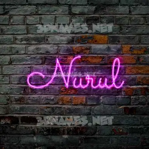 nurul in Pink Neon style - 3D name wallpaper nurul in Pink Neon style - 3D name wallpaper