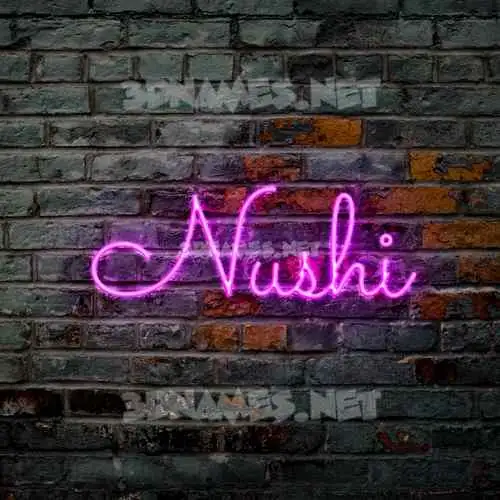 nushi in Pink Neon style - 3D name wallpaper nushi in Pink Neon style - 3D name wallpaper