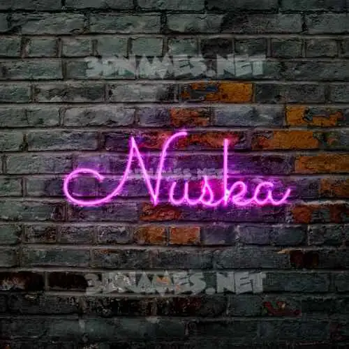 nuska in Pink Neon style - 3D name wallpaper nuska in Pink Neon style - 3D name wallpaper