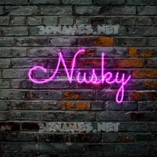 nusky in Pink Neon style - 3D name wallpaper nusky in Pink Neon style - 3D name wallpaper