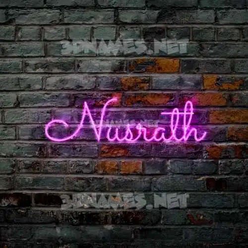 nusrath in Pink Neon style - 3D name wallpaper nusrath in Pink Neon style - 3D name wallpaper