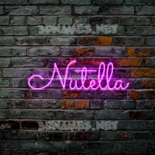 nutella in Pink Neon style - 3D name wallpaper nutella in Pink Neon style - 3D name wallpaper