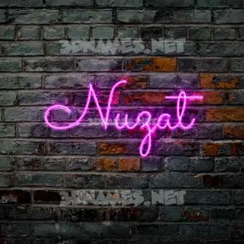 nuzat in Pink Neon style - 3D name wallpaper nuzat in Pink Neon style - 3D name wallpaper
