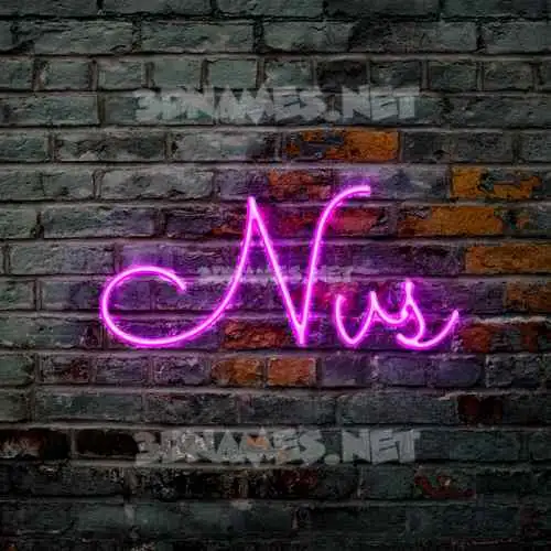 nvs in Pink Neon style - 3D name wallpaper