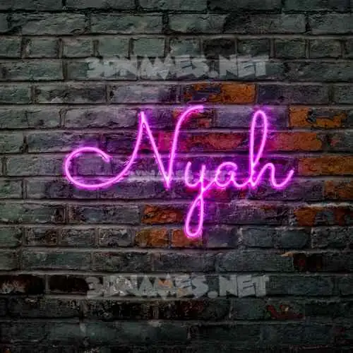 nyah in Pink Neon style - 3D name wallpaper nyah in Pink Neon style - 3D name wallpaper