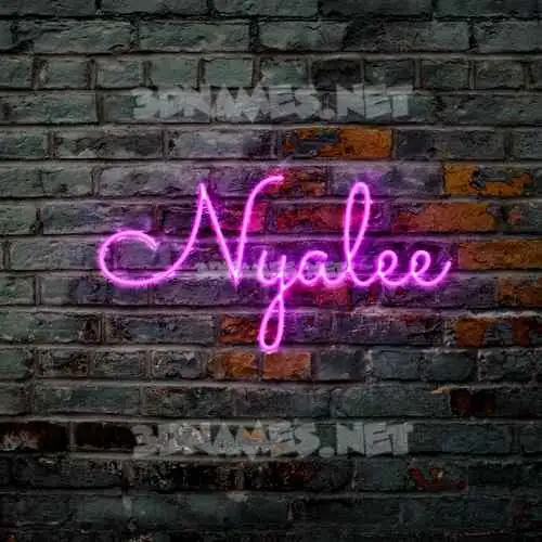 nyalee in Pink Neon style - 3D name wallpaper nyalee in Pink Neon style - 3D name wallpaper