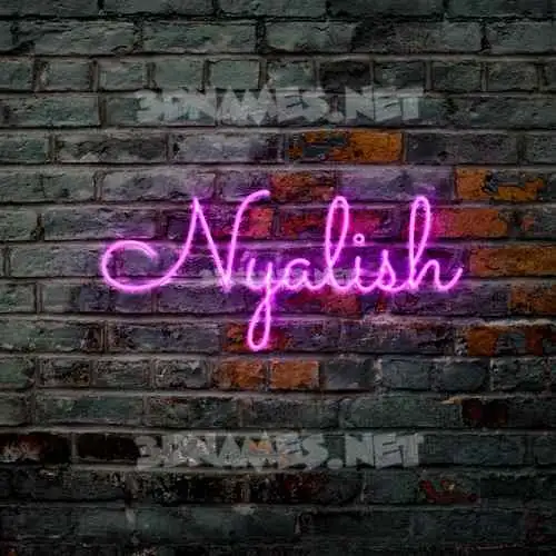 nyalish in Pink Neon style - 3D name wallpaper nyalish in Pink Neon style - 3D name wallpaper