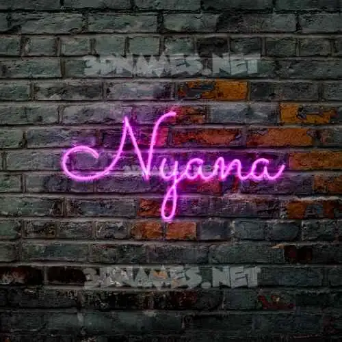 nyana in Pink Neon style - 3D name wallpaper nyana in Pink Neon style - 3D name wallpaper