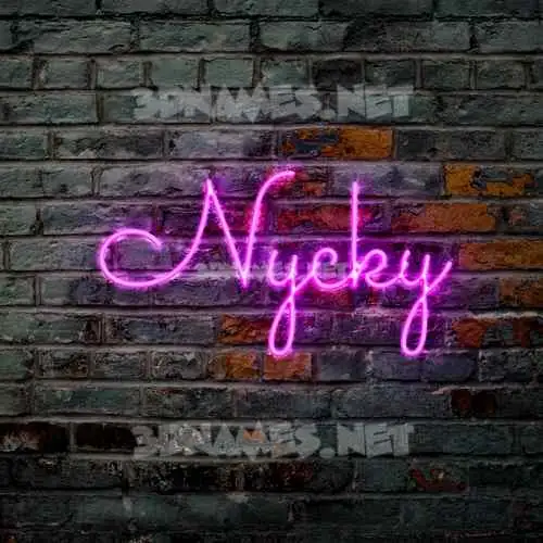 nycky in Pink Neon style - 3D name wallpaper nycky in Pink Neon style - 3D name wallpaper