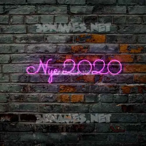 nye 2020 in Pink Neon style - 3D name wallpaper nye 2020 in Pink Neon style - 3D name wallpaper