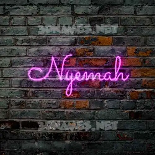 nyemah in Pink Neon style - 3D name wallpaper nyemah in Pink Neon style - 3D name wallpaper