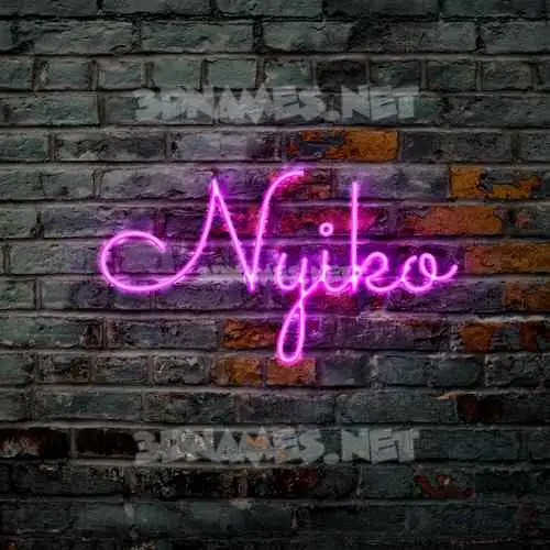 nyiko in Pink Neon style - 3D name wallpaper nyiko in Pink Neon style - 3D name wallpaper