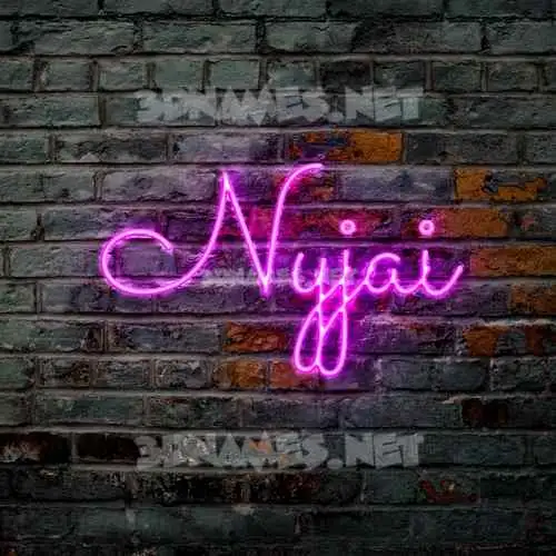 nyjai in Pink Neon style - 3D name wallpaper nyjai in Pink Neon style - 3D name wallpaper