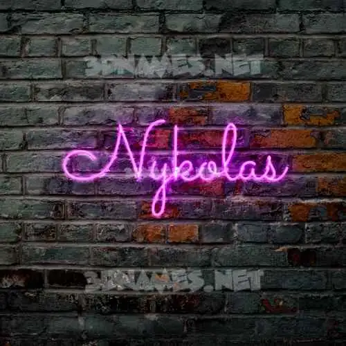nykolas in Pink Neon style - 3D name wallpaper nykolas in Pink Neon style - 3D name wallpaper