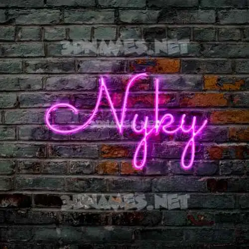 nyky in Pink Neon style - 3D name wallpaper nyky in Pink Neon style - 3D name wallpaper