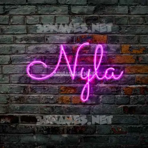 nyla in Pink Neon style - 3D name wallpaper nyla in Pink Neon style - 3D name wallpaper