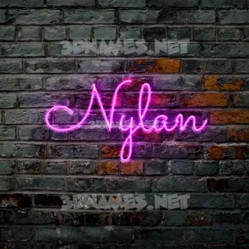 nylan in Pink Neon style - 3D name wallpaper