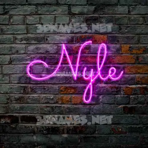 nyle in Pink Neon style - 3D name wallpaper