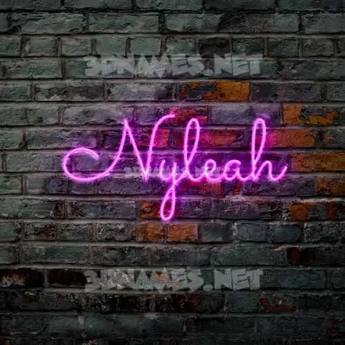 nyleah in Pink Neon style - 3D name wallpaper