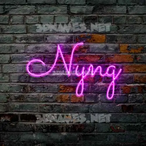 nyng in Pink Neon style - 3D name wallpaper nyng in Pink Neon style - 3D name wallpaper
