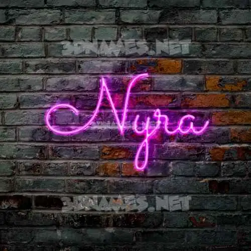 nyra in Pink Neon style - 3D name wallpaper nyra in Pink Neon style - 3D name wallpaper