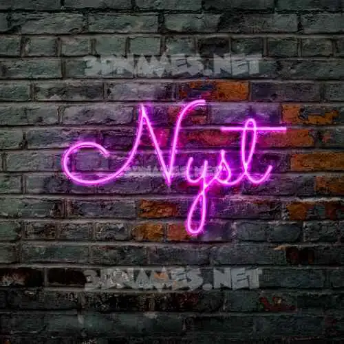 nyst in Pink Neon style - 3D name wallpaper nyst in Pink Neon style - 3D name wallpaper