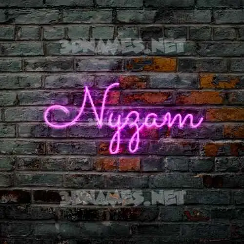 nyzam in Pink Neon style - 3D name wallpaper nyzam in Pink Neon style - 3D name wallpaper