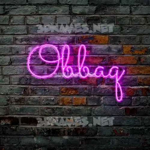 obbaq in Pink Neon style - 3D name wallpaper obbaq in Pink Neon style - 3D name wallpaper