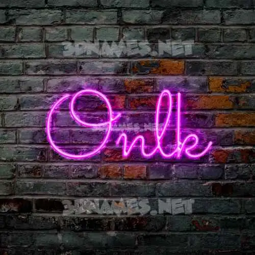 onlk in Pink Neon style - 3D name wallpaper onlk in Pink Neon style - 3D name wallpaper