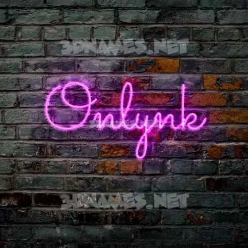 onlynk in Pink Neon style - 3D name wallpaper