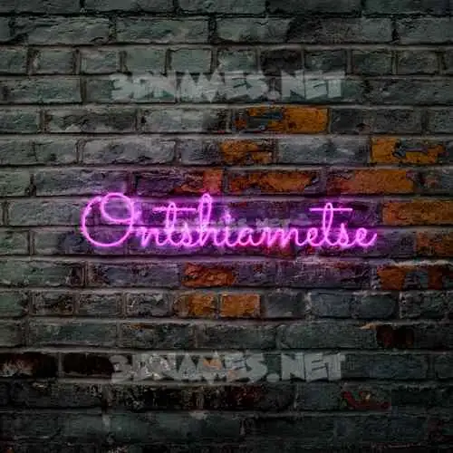 ontshiametse in Pink Neon style - 3D name wallpaper ontshiametse in Pink Neon style - 3D name wallpaper