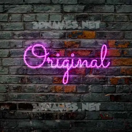 original in Pink Neon style - 3D name wallpaper original in Pink Neon style - 3D name wallpaper