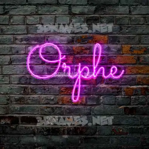 orphe in Pink Neon style - 3D name wallpaper