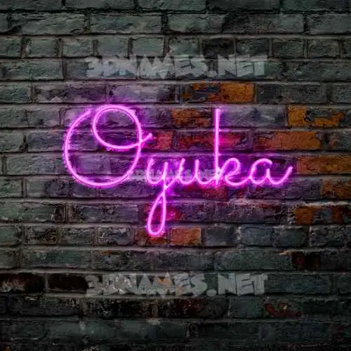 oyuka in Pink Neon style - 3D name wallpaper oyuka in Pink Neon style - 3D name wallpaper