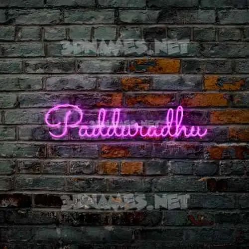 padduradhu in Pink Neon style - 3D name wallpaper padduradhu in Pink Neon style - 3D name wallpaper