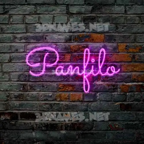panfilo in Pink Neon style - 3D name wallpaper